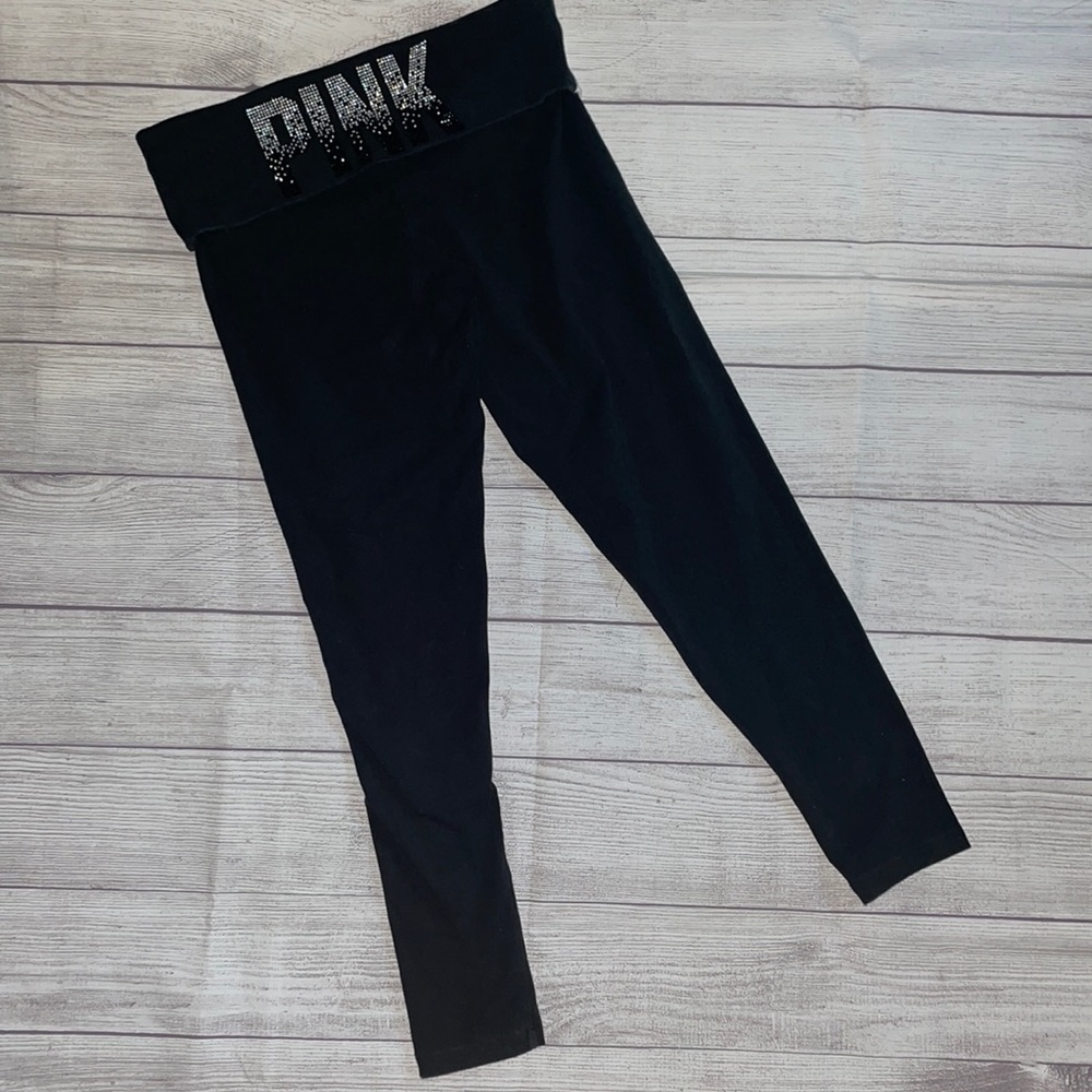 Victoria’s Secret Pink Rhinestone Bling Leggings